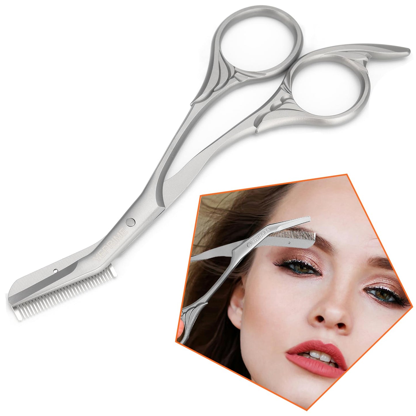 Eyebrow Trimming Scissors with Comb, Gifts For Men Women Stocking Stuffers