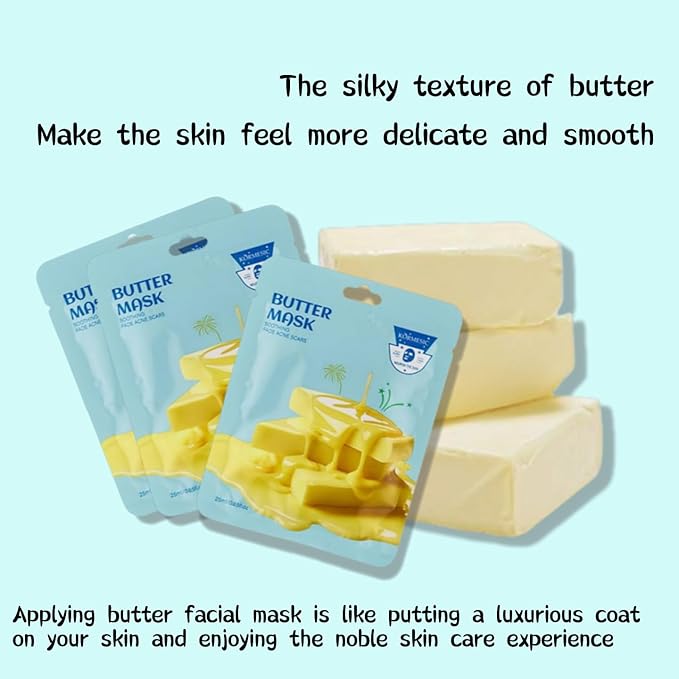 10-Piece Butter Moisturizing & Nourishing Mask Set - Essential Skincare for Men and Women (COLOR-5)