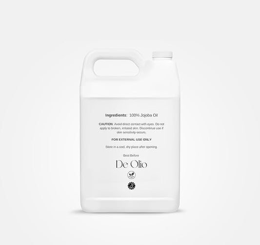 | Golden Jojoba Oil | 100% Pure & Natural | Face, Hair and Body | Cold Pressed | Soap Making & Massage | Carrier Oils | 7LBS (112 fl. oz.)