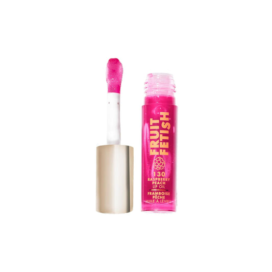 Milani Fruit Fetish Lip Oil with Vitamin E for Instant Hydration, Fruit Extract Infused Lip Treatment and Moisturizing Lip Gloss - Raspberry Peach