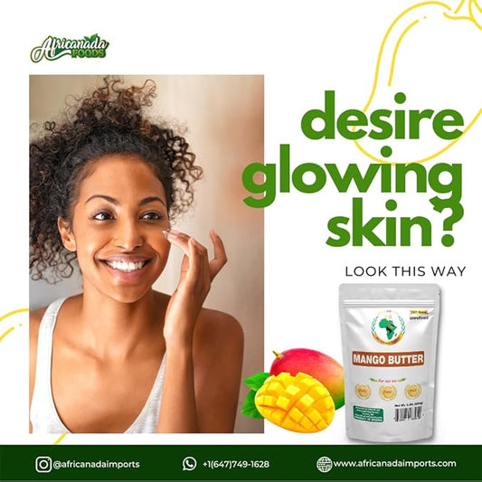 Authentic Raw Mango Butter | Butter | For DIY Face, Body, Hands | Unrefined | 100% Pure| Creamy | Organic from Africa | Resealable Bag | 0.5 LB (230g)