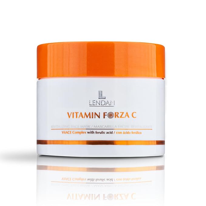 Lendan - Revitalizing Facial Mask Vitamin Forza C - 200 ml - Exfoliating and Hydrating Formula - Helps Improve Skin Texture - Helps Promote a Radiant Appearance - With AHA and Aloe Vera
