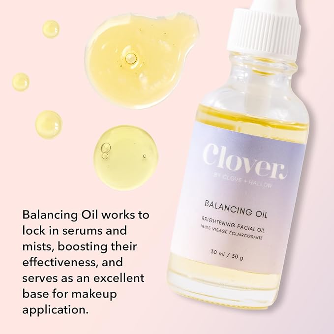 Clover Balancing Oil | Supports Clearer Skin, Promotes a Healthy Complexion, and Enhances Natural Radiance | Cruelty-Free & Vegan Face Oil - 30ml