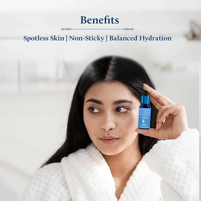 Blue Nectar Ayurvedic Vitamin C Face Serum for Dark Spot Correction and Glowing Skin | Hyaluronic Acid Serum with Plant-Based Vitamin C (9 Herbs, 1 Fl Oz)