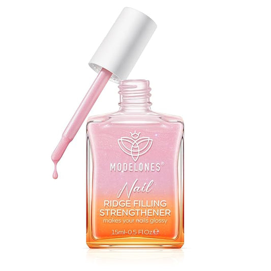 modelones Nail Strengthener, 8-in-One Nude Nail Ridge Filler Base Coat