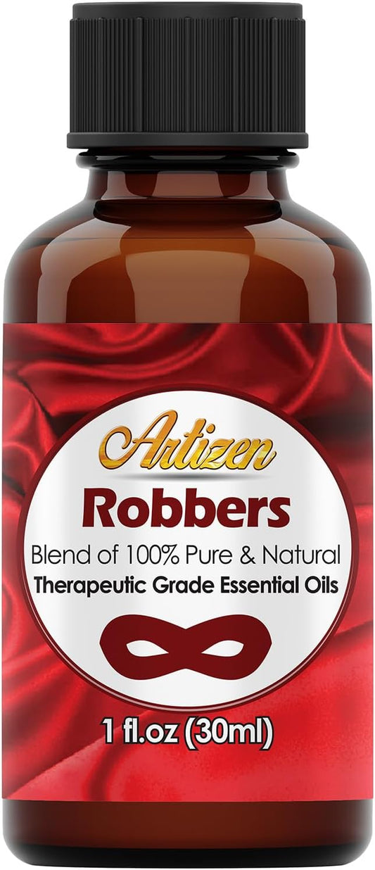 Artizen Robbers Blend Essential Oil (100% Pure & Natural - Undiluted) Therapeutic Grade - Huge 1oz Bottle for Aromatherapy, Relaxation, Skin Therapy & More - Aromatherapy Essential Oil