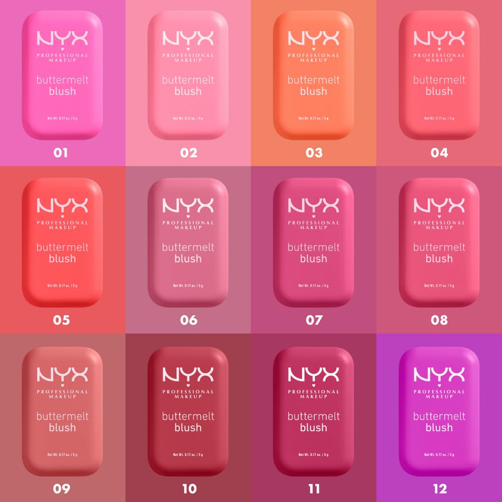 NYX PROFESSIONAL MAKEUP Buttermelt Powder Blush, Fade and Transfer-Resistant Blush, Up to 12HR Make Up Wear, Vegan Formula - U Know Butta