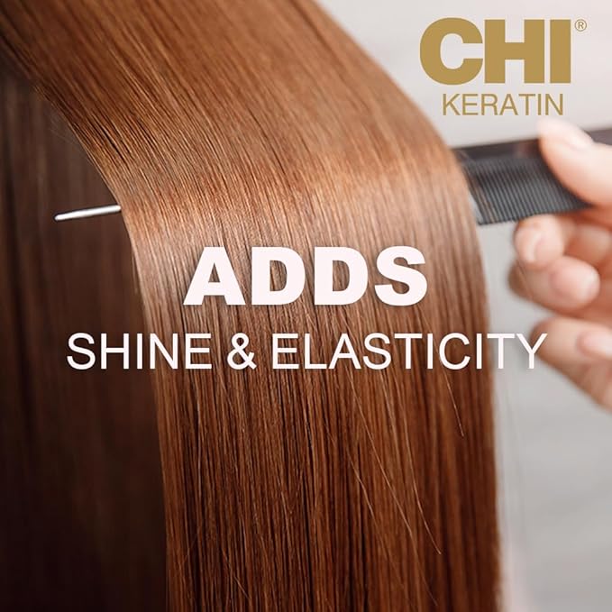 CHI Keratin Silk Infusion, Hydrating Hair Serum For Restoring Softness & Shine, Helps Dry, Damaged Hair, Sulfate-free, 2 Oz