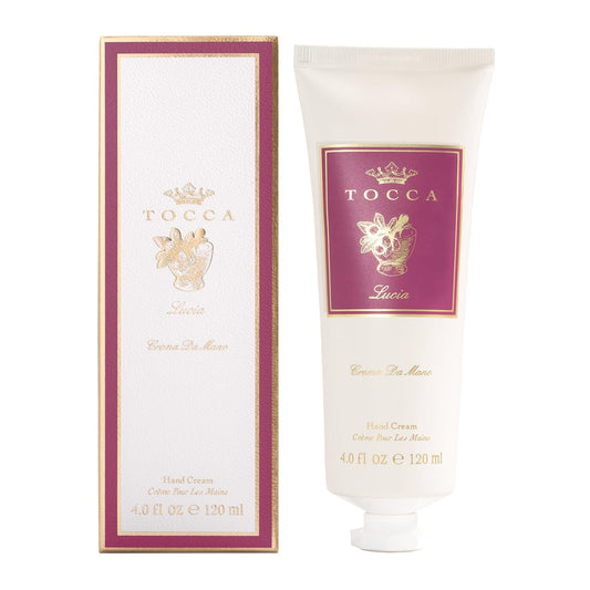 Tocca Crema de Mano Luxe, Stella Hand Cream, 4 oz - Blood Orange, Freesia, Spicy Lily - Moisturizing, Quick Absorbing