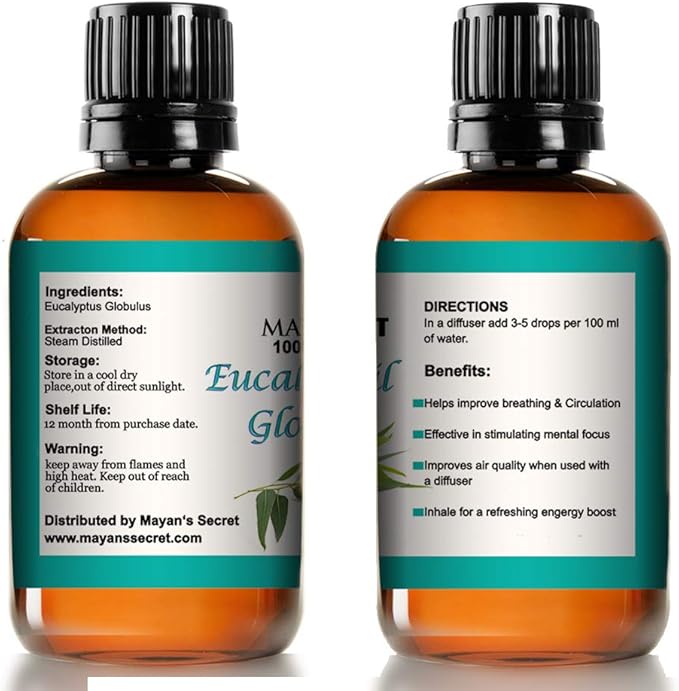 Pure Carrier and Essential Oils for Skin Care, Hair, Body Moisturizer for Face-Anti Aging Skin Care (Eucalyptus Globulus Oil, 4oz)