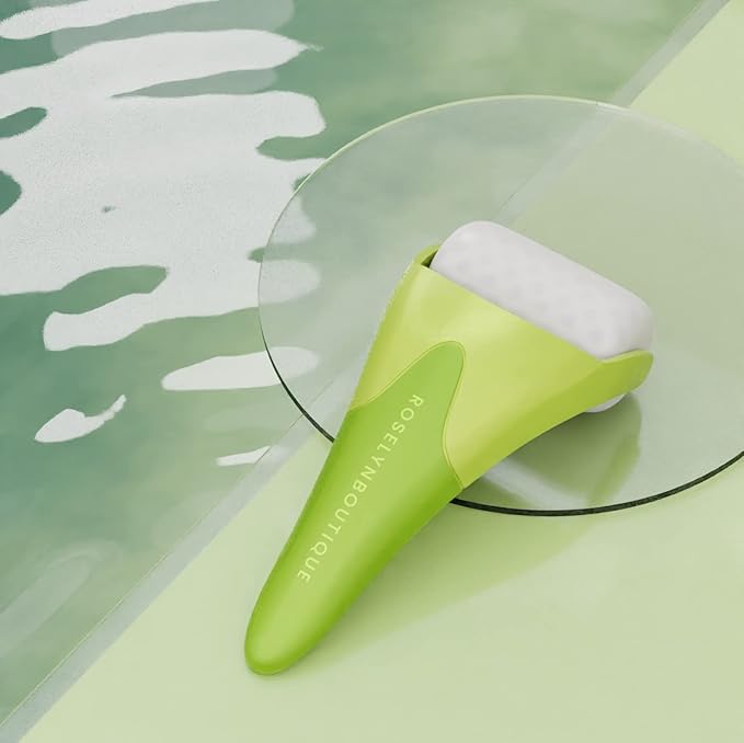 ROSELYNBOUTIQUE Ice Roller for Face Wrinkles Fine Lines Puffiness Stick Massager Facial Skin Care Tools Self Care Gifts for Men Women (Lime)