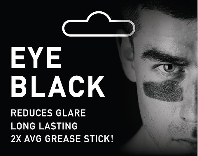 Eye Black, Pro Sports, Grease Stick Tube, Reduce Glare, Face Painting, Long Lasting, Skin Safe, Net 8.2g (1 Pack)