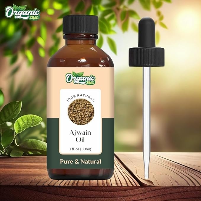 Ajwain (Trachyspermum Ammi) Oil | Pure & Natural Essential Oil for Skincare, Hair Care & Massage - 30ml/1.01fl oz