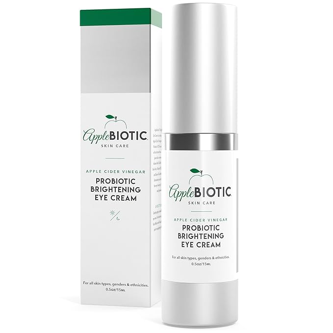 Apple Cider Vinegar Eye Cream with Vitamin B3, Caffeine, Cucumber Extract to Reduce Puffiness, Eye Bags and Dark Circles, Cream For All Skin Types, (0.5 oz) Packaging May Vary