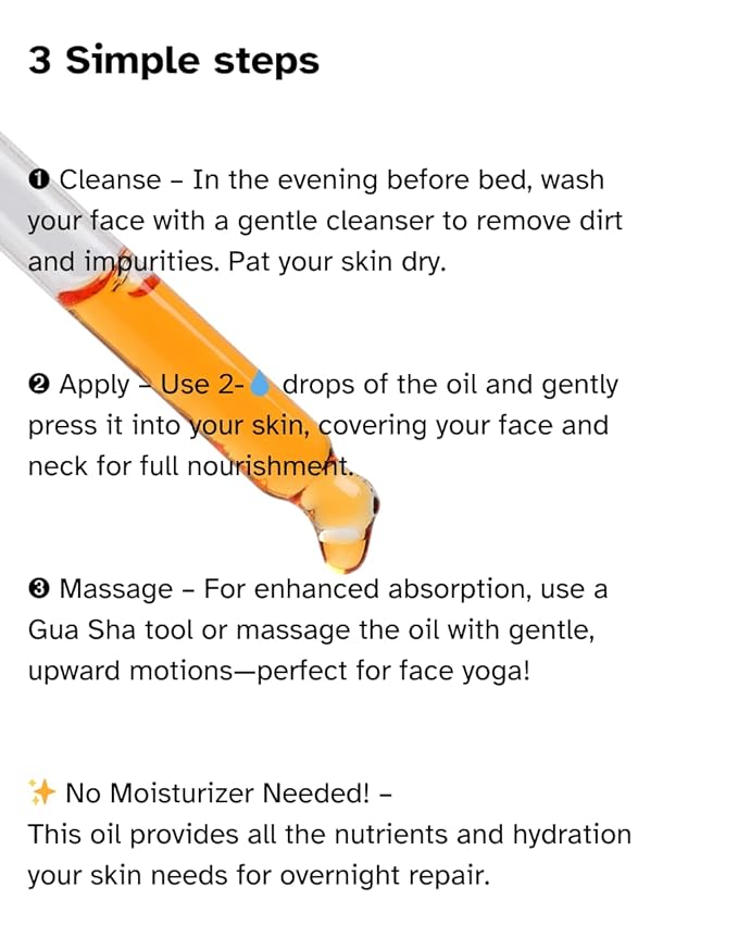 Intense Night Repair Face Elixir Hydrating Face Oil for Women | Anti-Aging Solution with Jojoba Oil, Rose Oil & Vitamin E | Cruelty Free & Plant-Based Facial Oil | Handcrafted in USA 1.69 fl oz