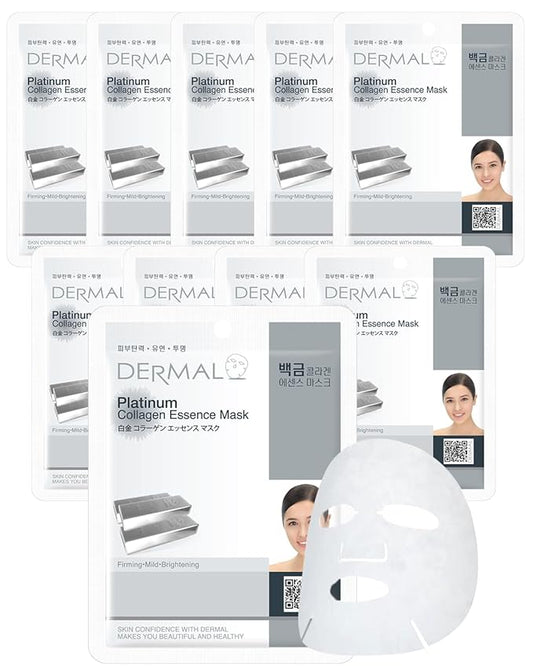 DERMAL Platinum Collagen Essence Full Face Facial Mask Sheet 23g