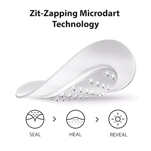 Frilliance Microdart Hydrocolloid Acne Pimple Patches for Zits and Blemishes (4 count) Spot Treatment Stickers for Face & Skin, Vegan and Cruelty Free (Deep Dive Micro Darts)