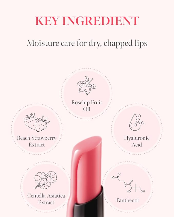 Volumizing Lip Fondue 08 Polite 2g, 3-in-1 Melting Balm for Hydrating Lip Care, Plumping Volume and High-Gloss Water Glow, Infused with Rosehip Oil for Longlasting Moisture, Korean Makeup
