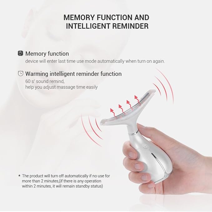 Face Neck Beauty Device for Wrinkle Removal&Anti-Aging Devices,3 in 1 Skin Care Facial Massager, Face Sculpting Tool with Thermals, Vibration at Home Daily Use (White)