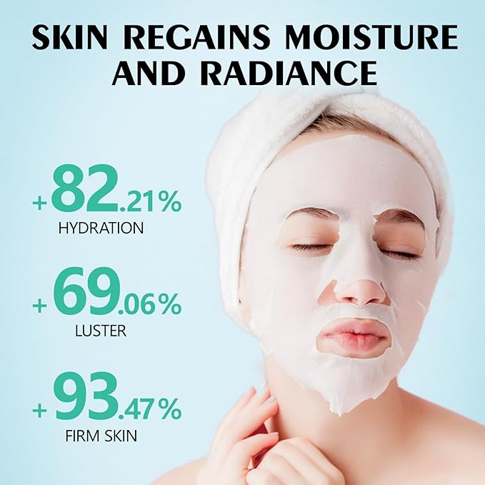 Face Masks Skincare Set for Girl,Moisturizing Collagen Facial Masks for Women Home Spa,Hyaluronic Acid Face Mask for All Skin Types,Day Night Facial Mask Hydrating,Deep Cleaning,Oil Contral(6Pack)