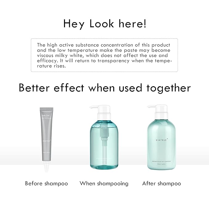 KIMTRUE Scalp Treatment, Anti-dandruff Refreshing Scalp Deep Cleansing Gel for oily itchy scalp- 10ml x10pcs