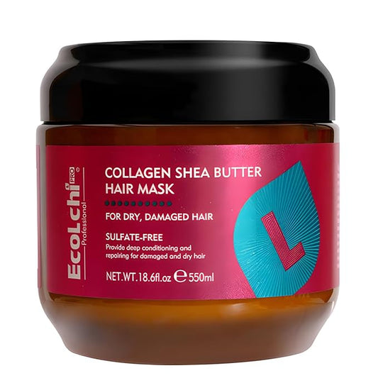Collagen Shea Butter Hair Mask - Deep Conditioning Hair Treatment Mask Organic Natural Essence for Dry Damaged Hair