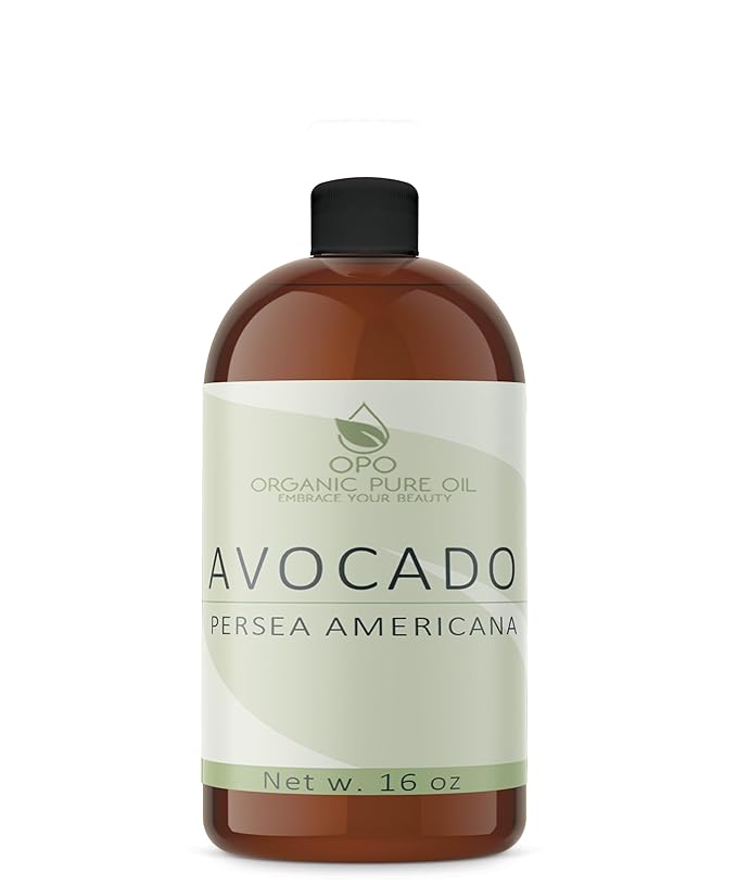 Avocado Oil - Pure, Unrefined, Partially Filtered, Non-GMO, Vegan, Bulk Carrier - 16 oz - for Skin, Hair, Nails, Body, Face, DIY, Deep Hydration, Nourishing, Moisturizing - Packaging May Vary