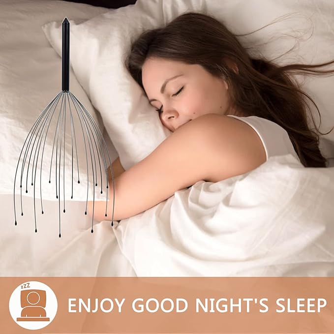 2 Pack Head Massager Scalp Massager 20 Fingers Handheld Head Massager Scalp Stress Relax for Deep Relaxing, Stocking Stuffers and Gadgets for Men