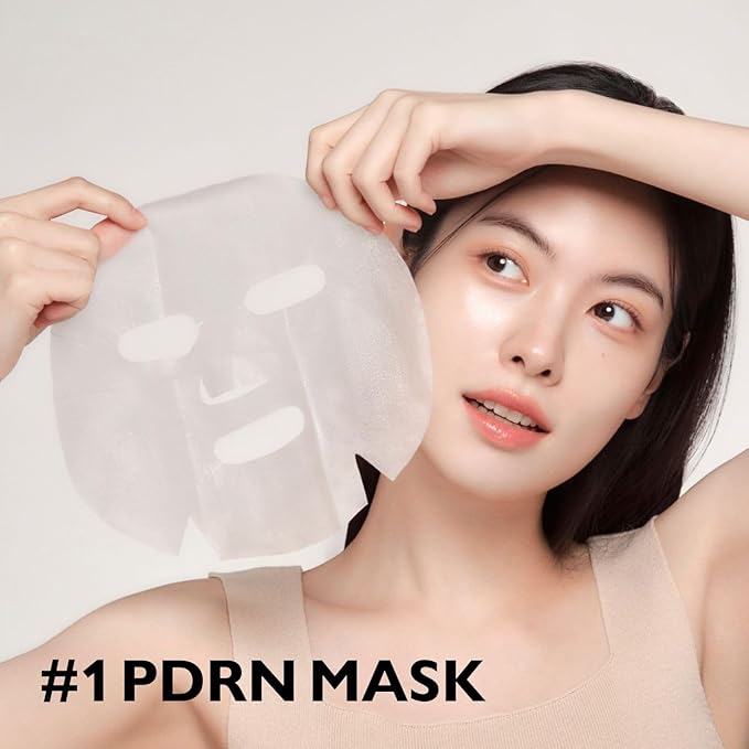 PDRN Rejuvenating Mask Sheet - Lightweight Glass Skin & Toning Mask Sheet with PDRN, Niacinamide, Hyaluronic Acid, To Deeply Hydrate, Cool, and Visibly Plump the Skin, 0.84 fl oz* 5ea