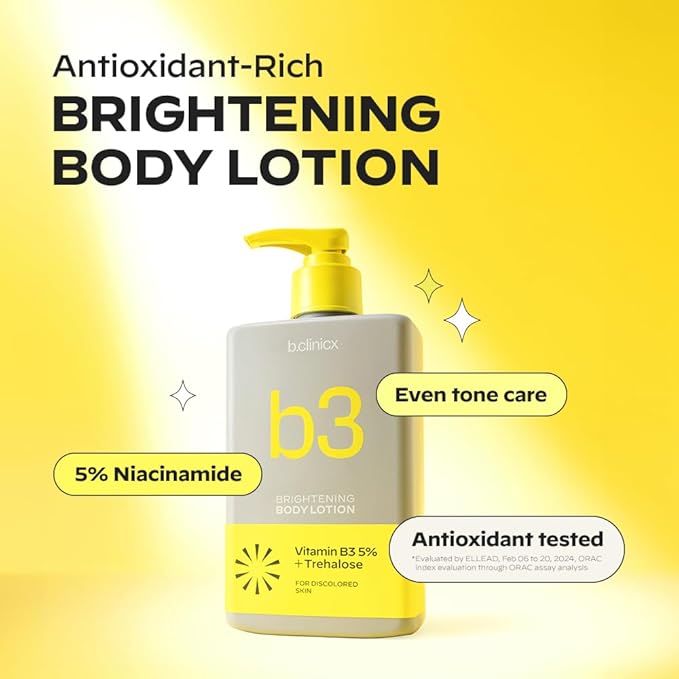 Niacinamide 5% Brightening Body Lotion (10.14 fl oz / 300ml) – Even Skin Tone Antioxidant-Rich Lotion for Women, Vitamin C Lotion for Radiant Skin, Body Moisturizer, Korean Skincare