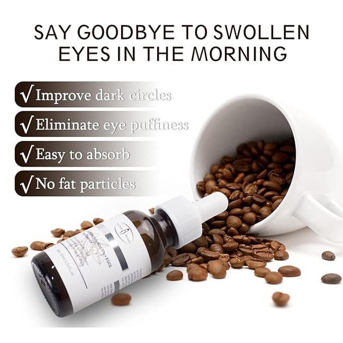 AICHUN BEAUTY Face Serum Eye Essence Anti-Wrinkles Anti-Acne Oil-Control Anti-Freckle Refreshing Moisturizing Purifying Shrink Pores 30ml 1.01FL.oz (Caffeine Solution 5% + EGCG Eye Essence)