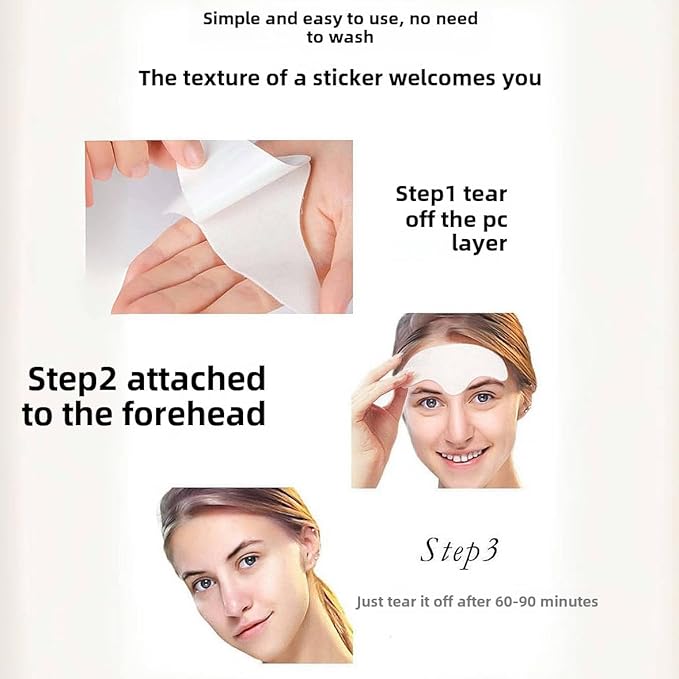 Forehead Wrinkle Patches Overnight 10 pcs with Collagen, Vitamin, Anti Wrinkle Patches, Forehead Wrinkles Beauty Treatment,Smile Line Patches