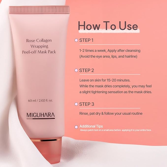 Rose Collagen Wrapping Peel-off Mask Pack | Korean Skincare Mask Pack (60ml/2.02 fl.oz.)