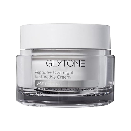 Glytone Age-Defying Peptide+ Overnight Restorative Cream - Dermatologist-Tested, Paraben-Free & Fragrance-Free - 1.7 fl. oz.