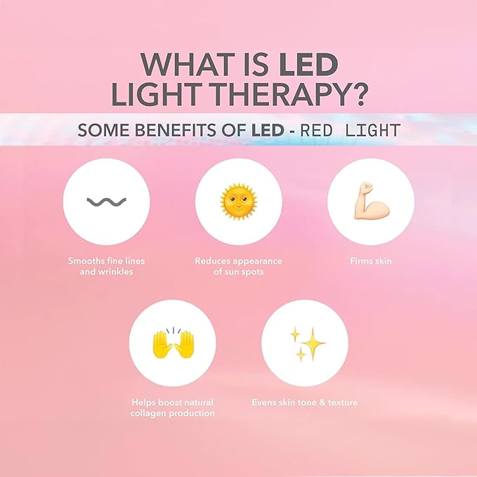 Dr. Dennis Gross DRx SpectraLite FaceWare Pro – LED Face Mask for Anti-Aging, Acne Treatment, and Skin Rejuvenation with Dual Red & Blue Light Therapy