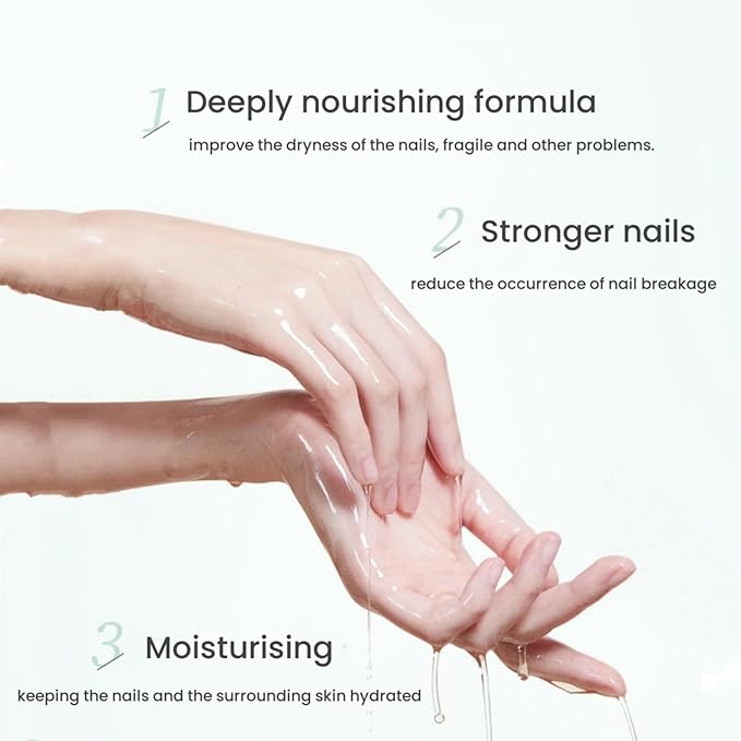 Ginger Cuticle Oil for Nails, Nail Strengthener Serum Nail Growth Oil Nourishing Moisturizing and Clear Texture, Non-sticky