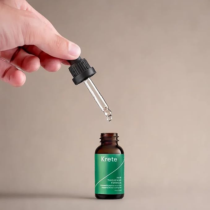 Krete Hair Thickening Formula – Supports Thicker-Looking Hair for Men – 1 fl oz