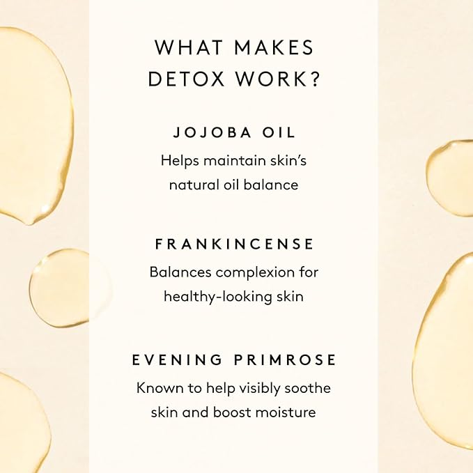 Naked & Thriving Detox Balancing Face Oil | Organic, Vegan, & Natural-Derived Skin Care | For Oily and Blemish-Prone Skin | with Jojoba, Primrose and Almond Oils f(1.18 oz/35 mL)