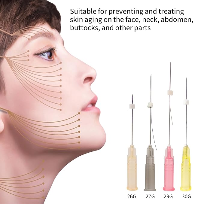 elves Pdo Threads for Face Lift & Whole Body Lifting, Pdo Mono Threads 29G25mm 20Pcs