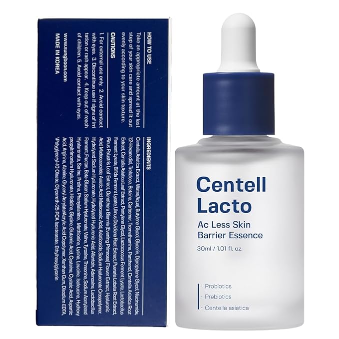 SUNGBOON EDITOR Centell Lacto AC Less Skin Barrier Serum | Probiotic & Niacinamide Face Serum for Sensitive, Blemish-Prone Skin | Lightweight, Non-Greasy Hydrating Korean Skincare