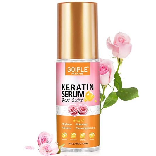 Keratin Protein Hair Serum Keratin Styling & Moisturizing Oil - Anti Frizz Control Nourishes & Repair Keratin Hair Serum Oil for Dry Damaged Hair Heat Protectant Serum for Shine Prevent Hair Burns