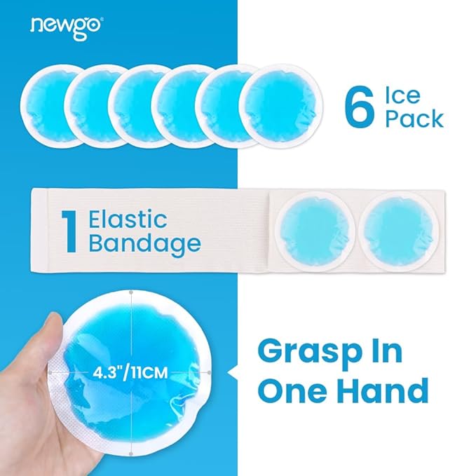 NEWGO Cold Eye Mask Cooling Eye Mask for Dry Eyes and Small Ice Packs for Injuries