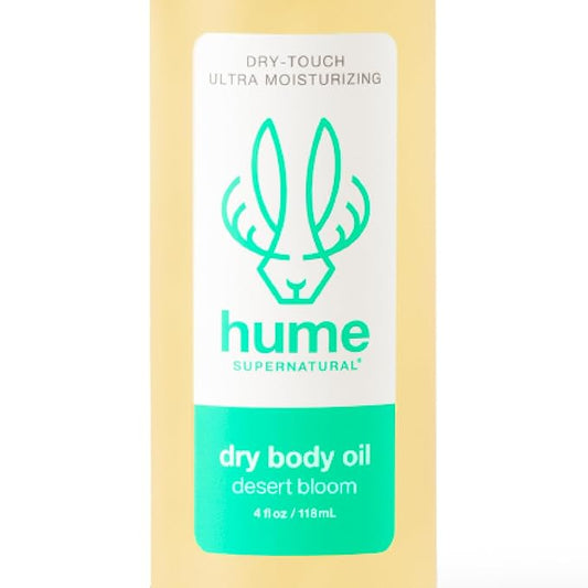 HUME SUPERNATURAL Dry Body Oil Spray - Probiotic Moisturizer for Men & Women, Nourishing Hydration, Desert Bloom, 1-Pack