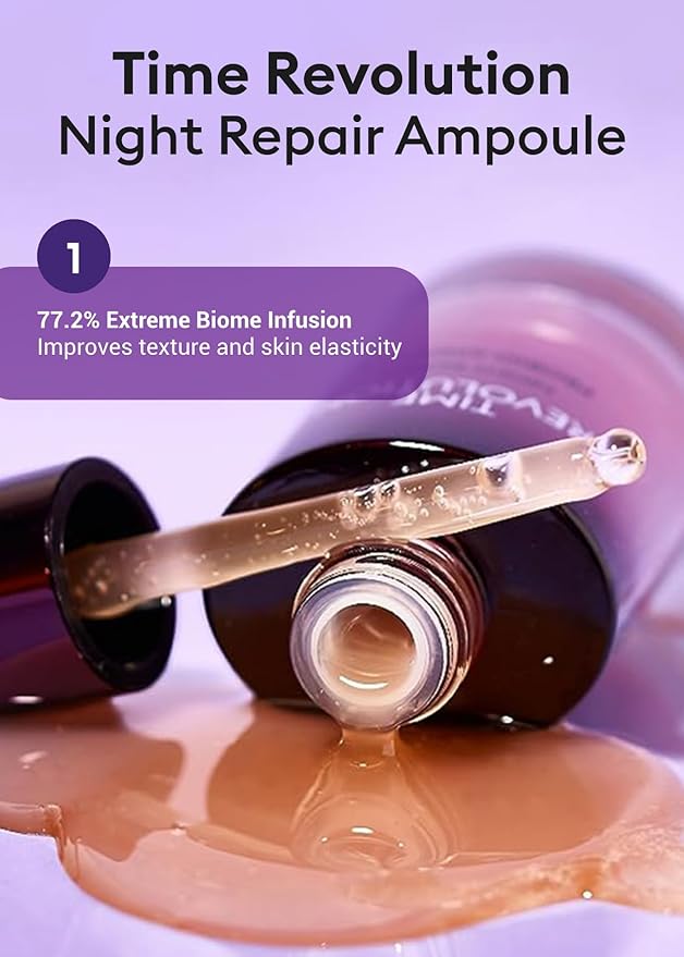 MISSHA Time Revolution Night Repair 5X Gift Set Night Repair Ampoule and Cream 5X, The First Essence 5X for Youthful, Glass Skin, Korean Skin Care