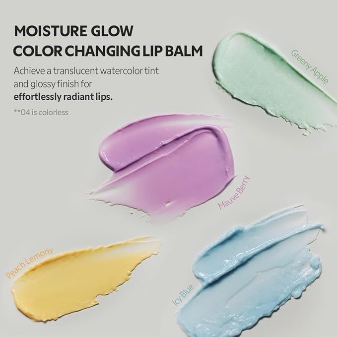 TIRTIR Water Mellow Lip Balm, 03 Peach Lemony, 0.11 Fl Oz – pH Color Changing Organic Korean Lip Care, Lightweight Deep Hydration Lip Moisturizer for Women Men, Paraben Free