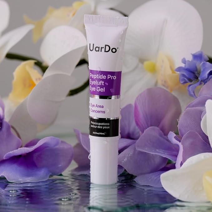 Uardo Peptide Pro Eyeluft Eye Gel 0.5 Fl Oz/ 15ml - usn113 | For All Skin Types | Targets Signs of Aging | Helps with Puffy Eyes & Wrinkles | For Women and Men