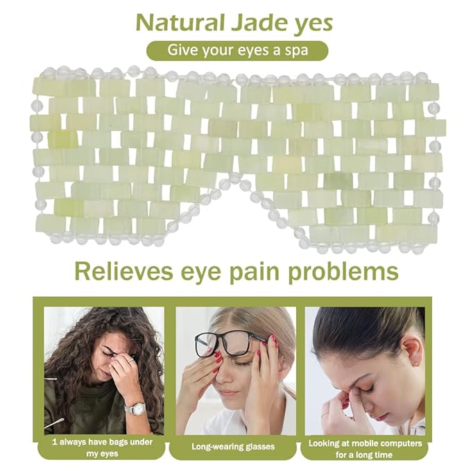 Face Mask, Relief Eye Mask, Natural stone Eye Mask, Skin Care Massage Tool for Swollen, Eliminate Wrinkles, Dark Circles