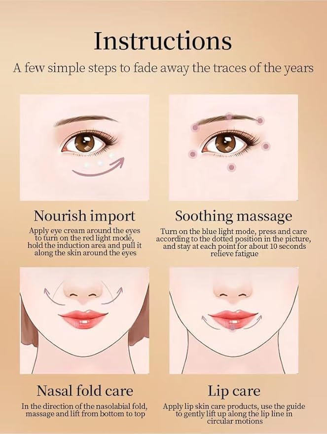 Eye Massage Wand,Vibration and Warm,Reducing Fine Lines, Dark Circles, Eye Bags Eyes Puffiness