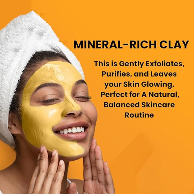 Brazilian Yellow Clay Powder 227 g - Natural | Cosmetic clay powder for Skin Care| Face Mask | Soap Making