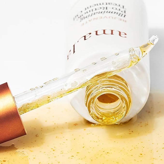 Amala Illuminating Pro-Retinoic Treatment Oil, Natural Retinol Alternative with Picão Preto Extract, 23K Gold, Cacay Seed Oil. Anti-Wrinkle Oil (30ml)